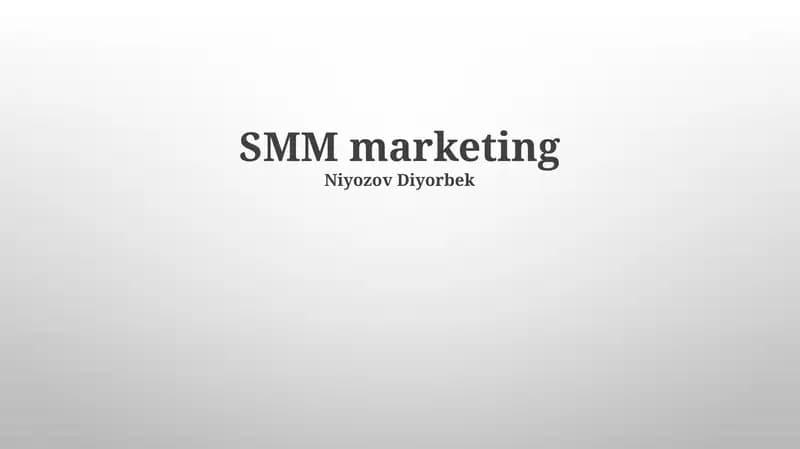 SMM marketing