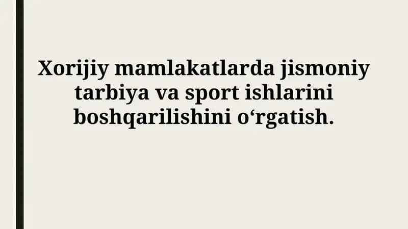 Jismoniy tarbiya va sportning taraqqiyoti