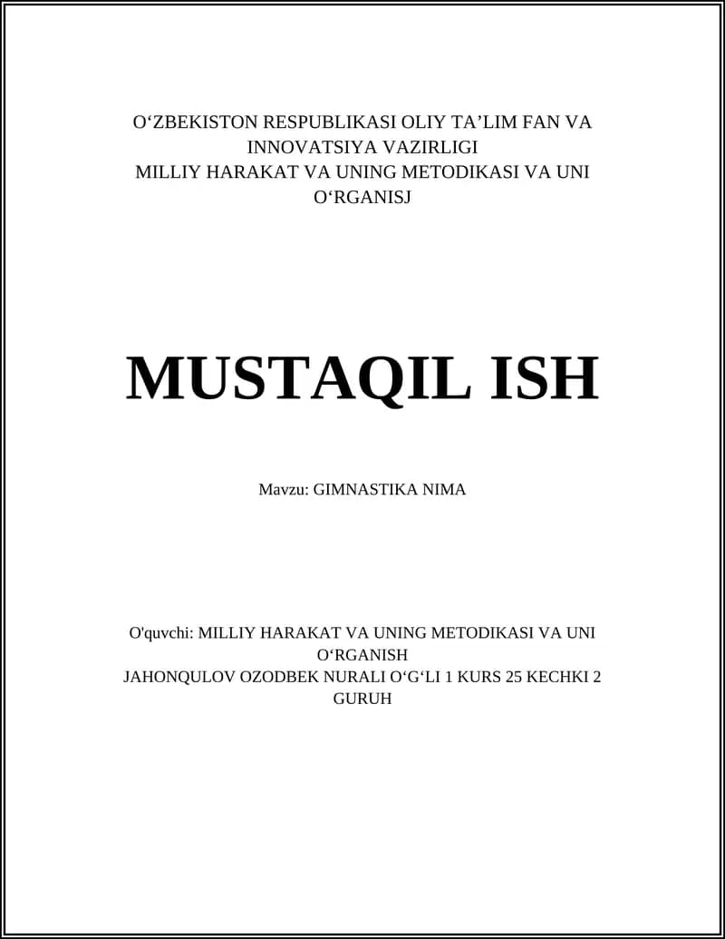 GIMNASTIKA NIMA