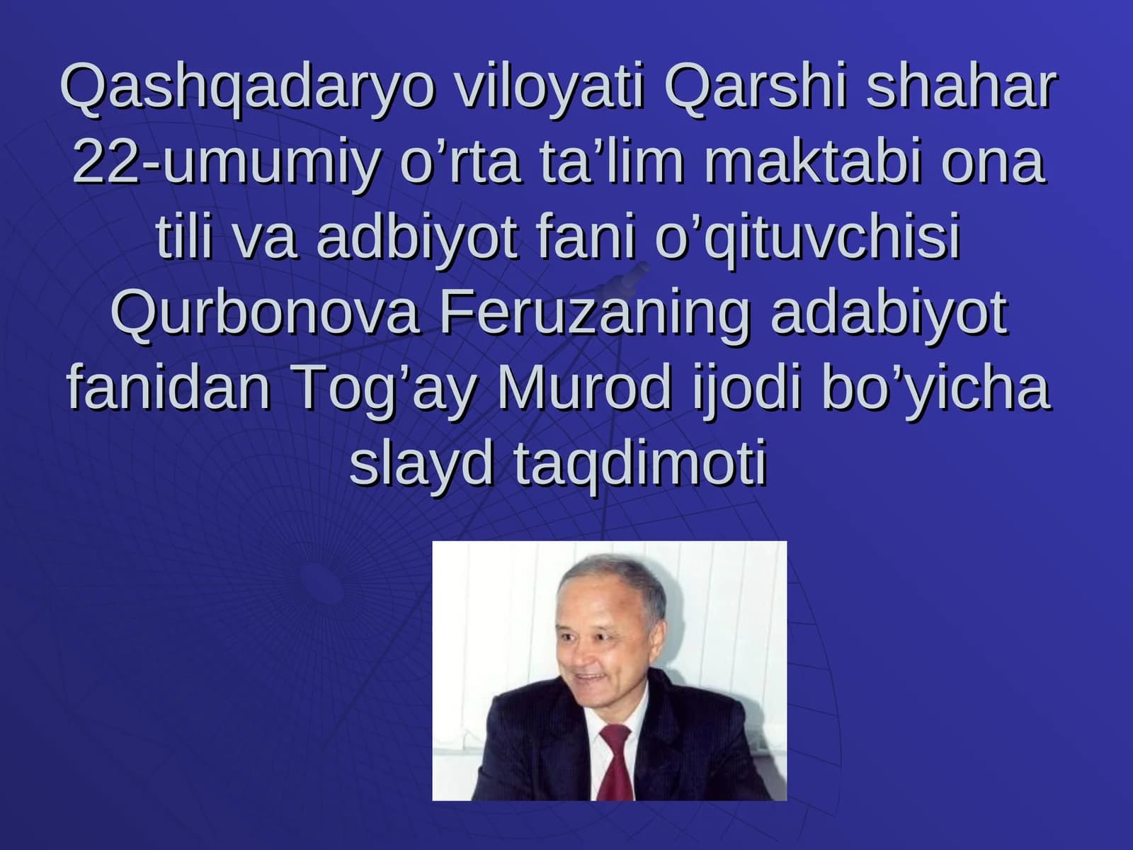 Tog’ay Murod ijodi bo’yicha slayd taqdimoti