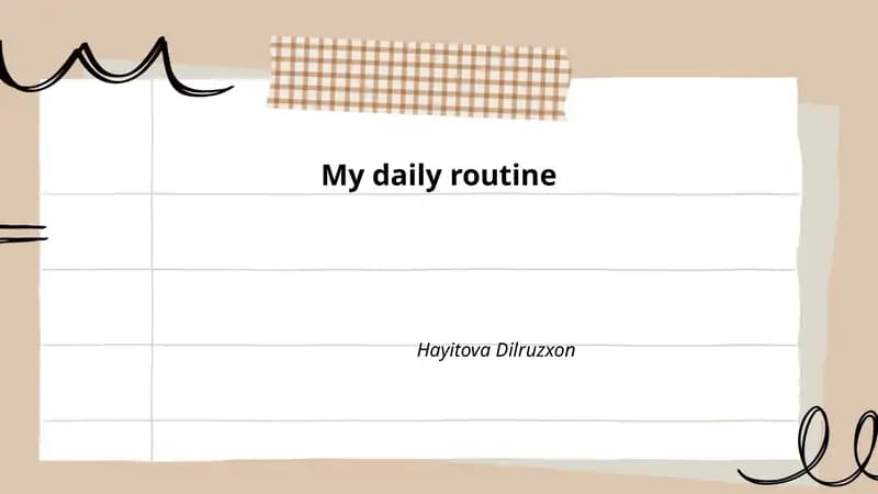 My daily routine