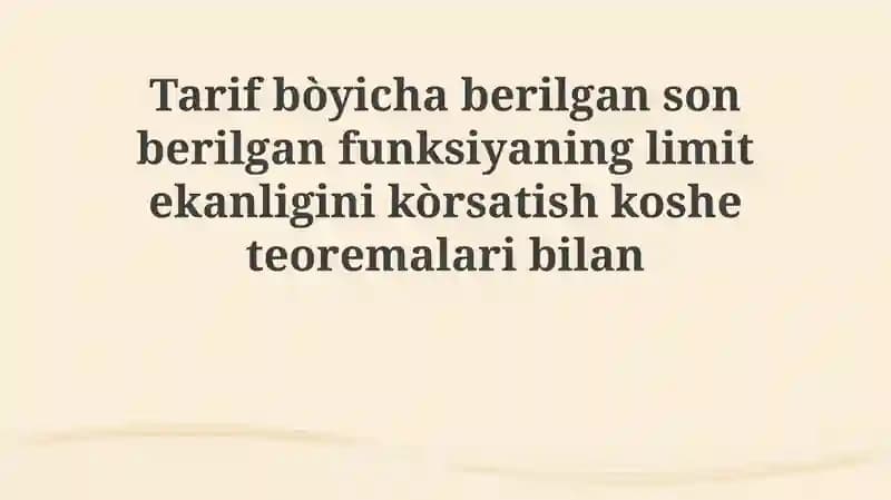 Cauchy teoremasi