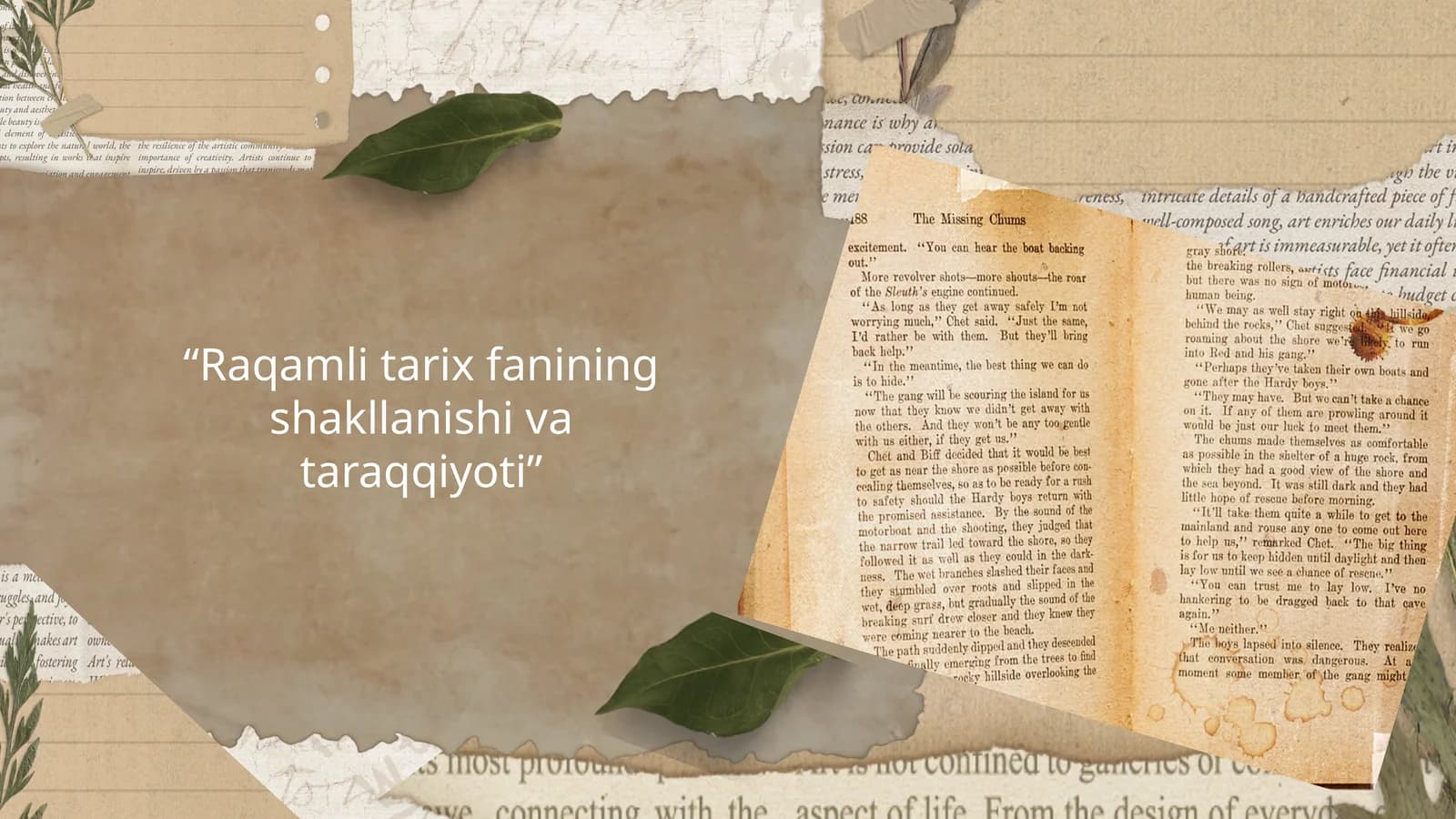 Raqamli tarix fanining shakllanishi va taraqqiyoti