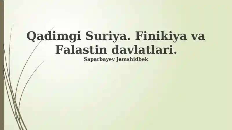 Qadimgi Suriya: Shahar-davlatlar va madaniy meros