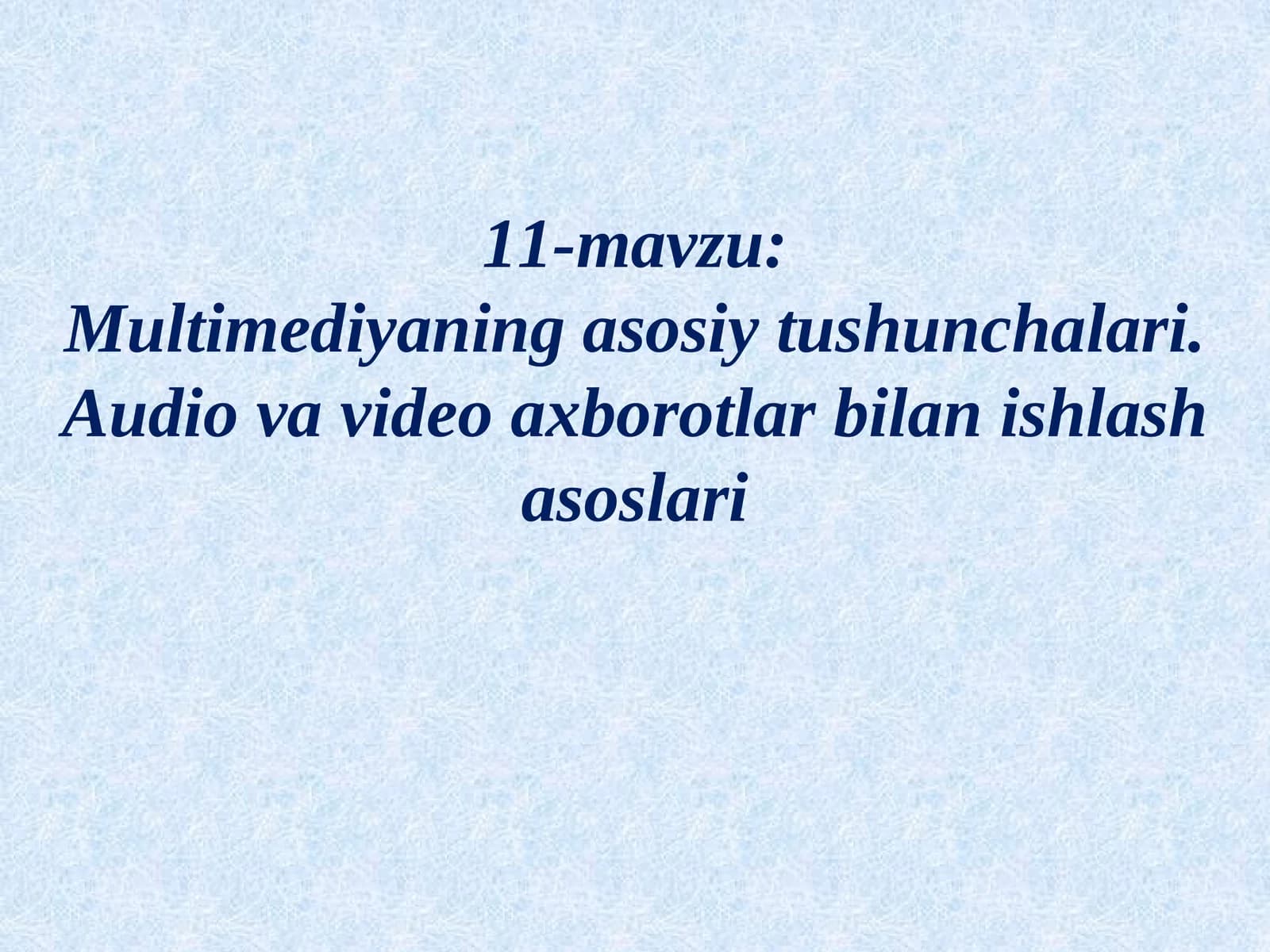 Multimediyatushunchasi