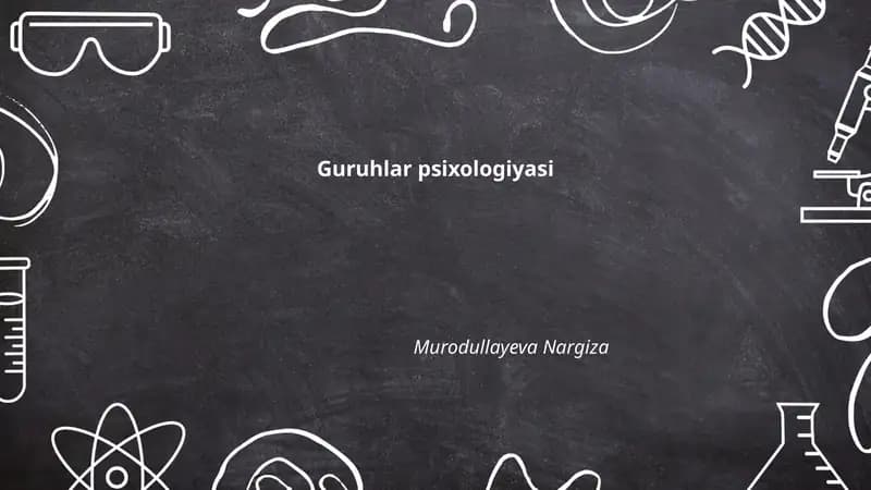 Guruhlar psixologiyasi