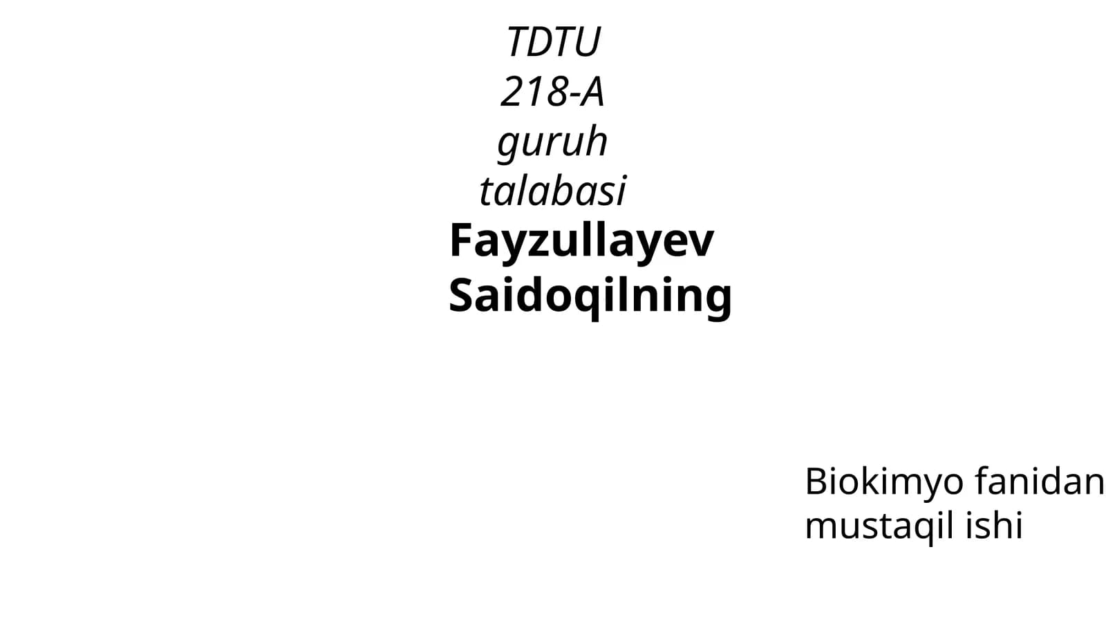 TDTU 218-A guruh talabasi