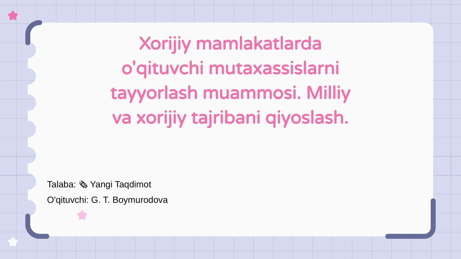 Xorijiy mamlakatlarda o'qituvchi tayyorlash muammosi