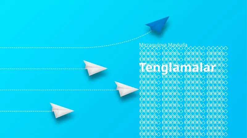 Tenglamalar