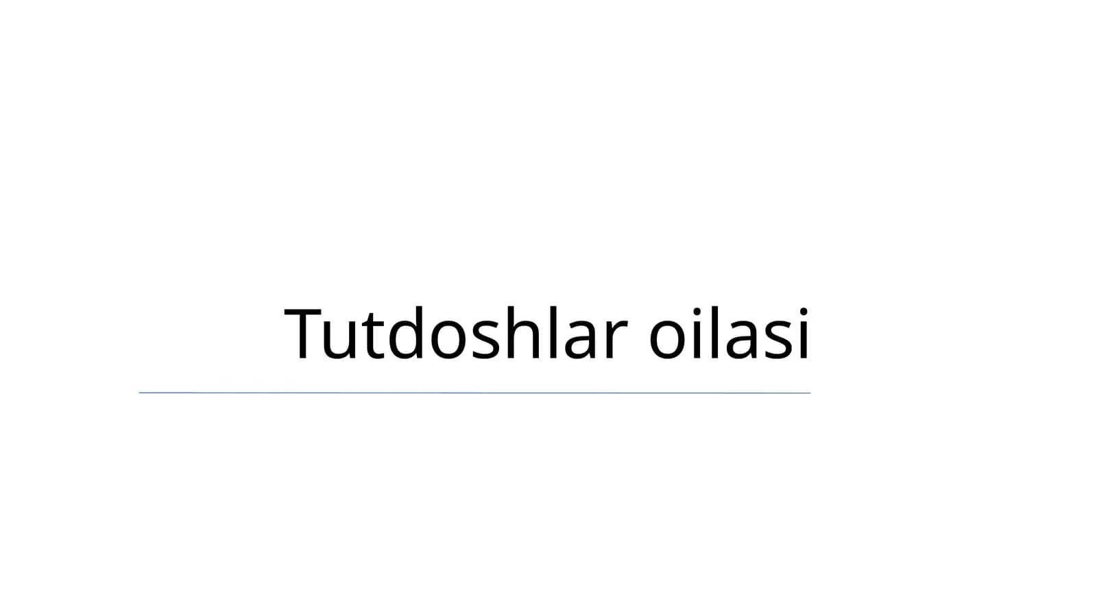 Tutdoshlar oilasi