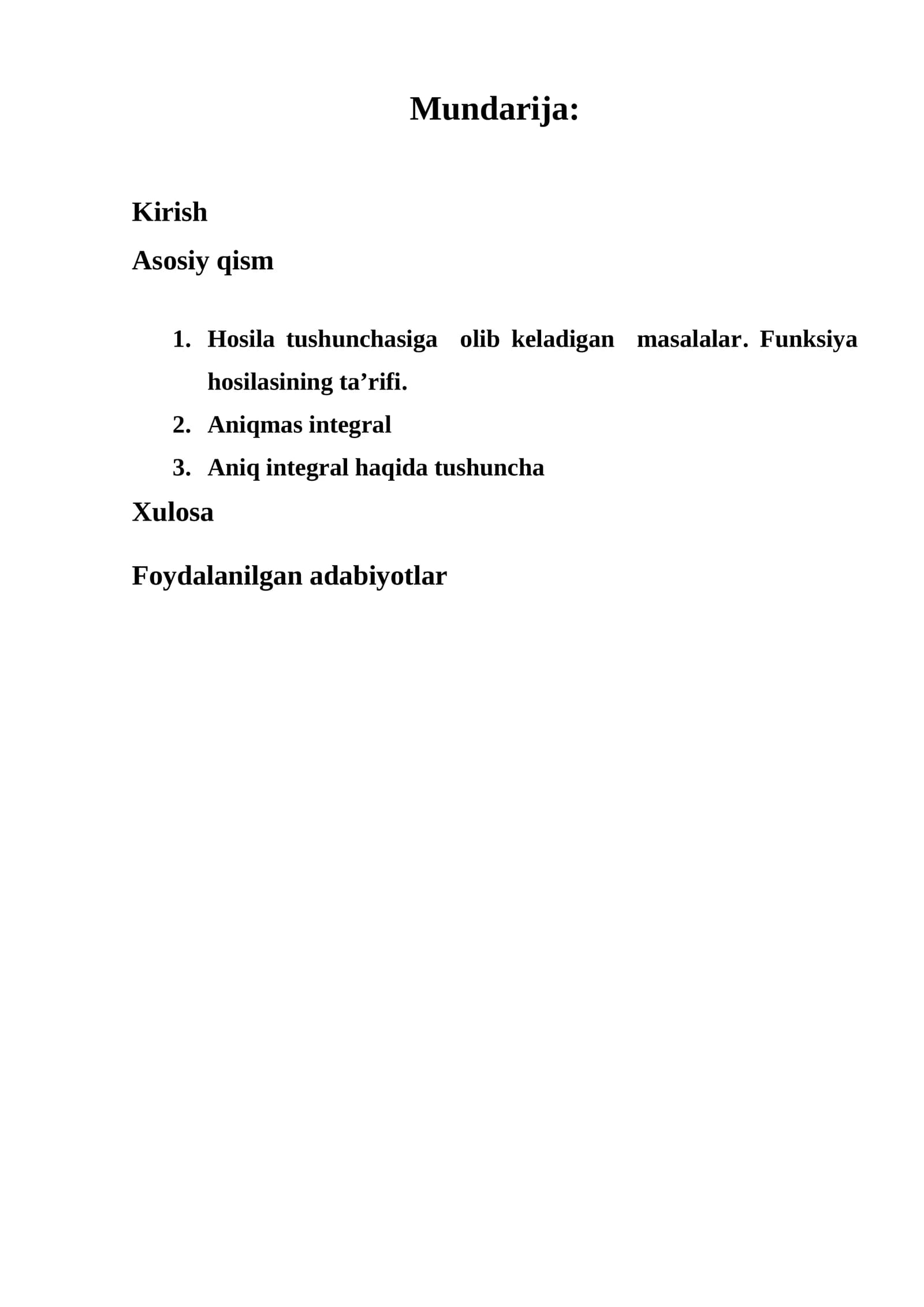 Hosila hosilasining ta’rifi
