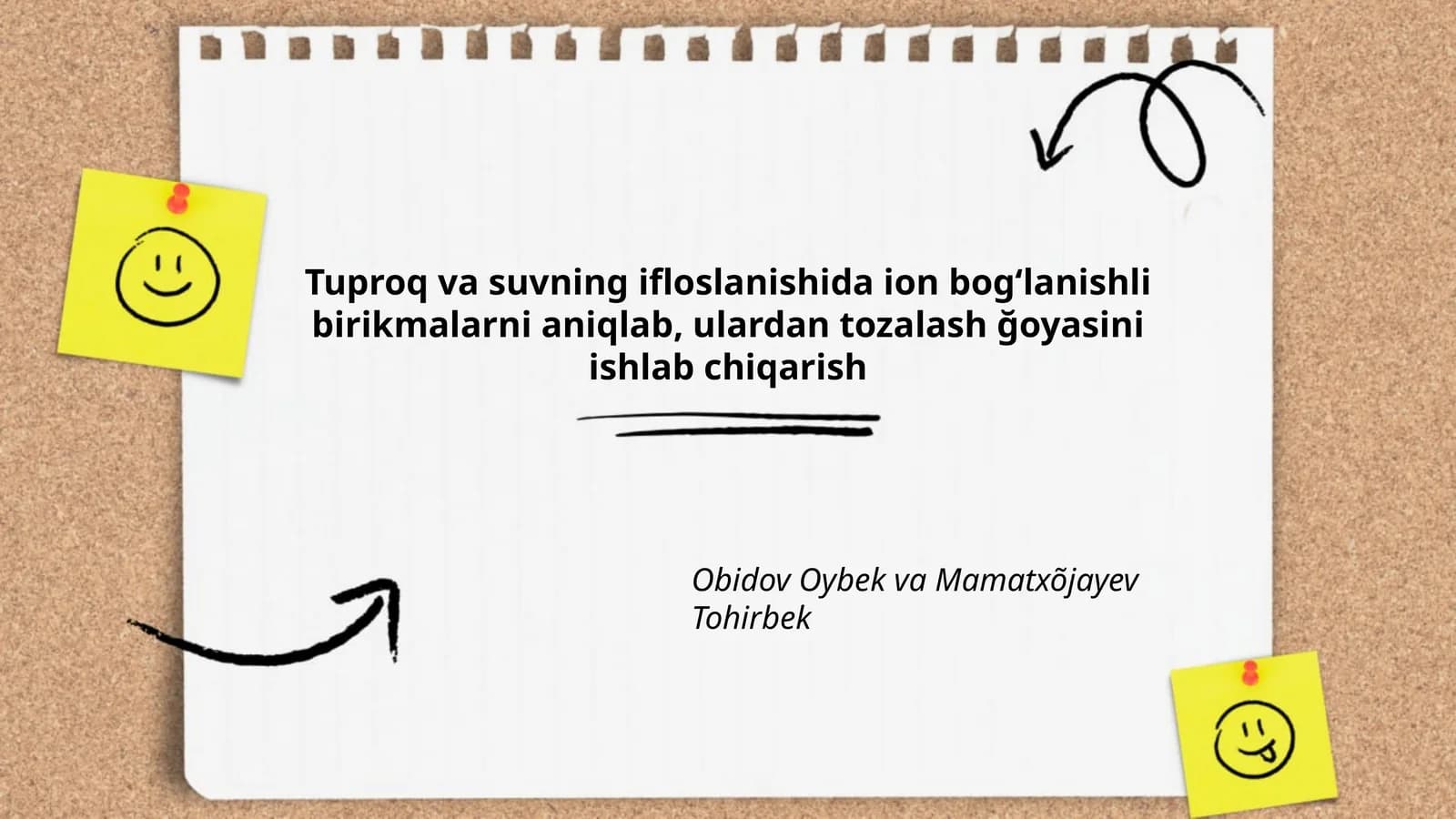 Tuproq va Suvning Ifloslanishida Ion Bogʻlanishli Birikmalarni Aniqlash