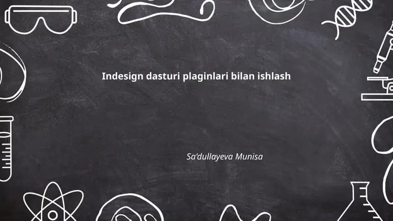 Indesign dasturi plaginlari bilan ishlash