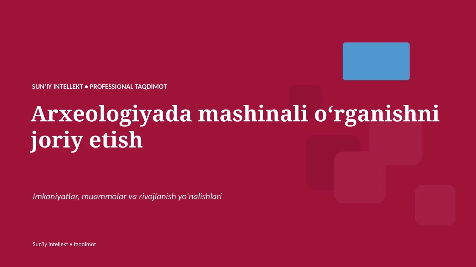 Mashinali oʻrganish algoritm va model asosida ishlab