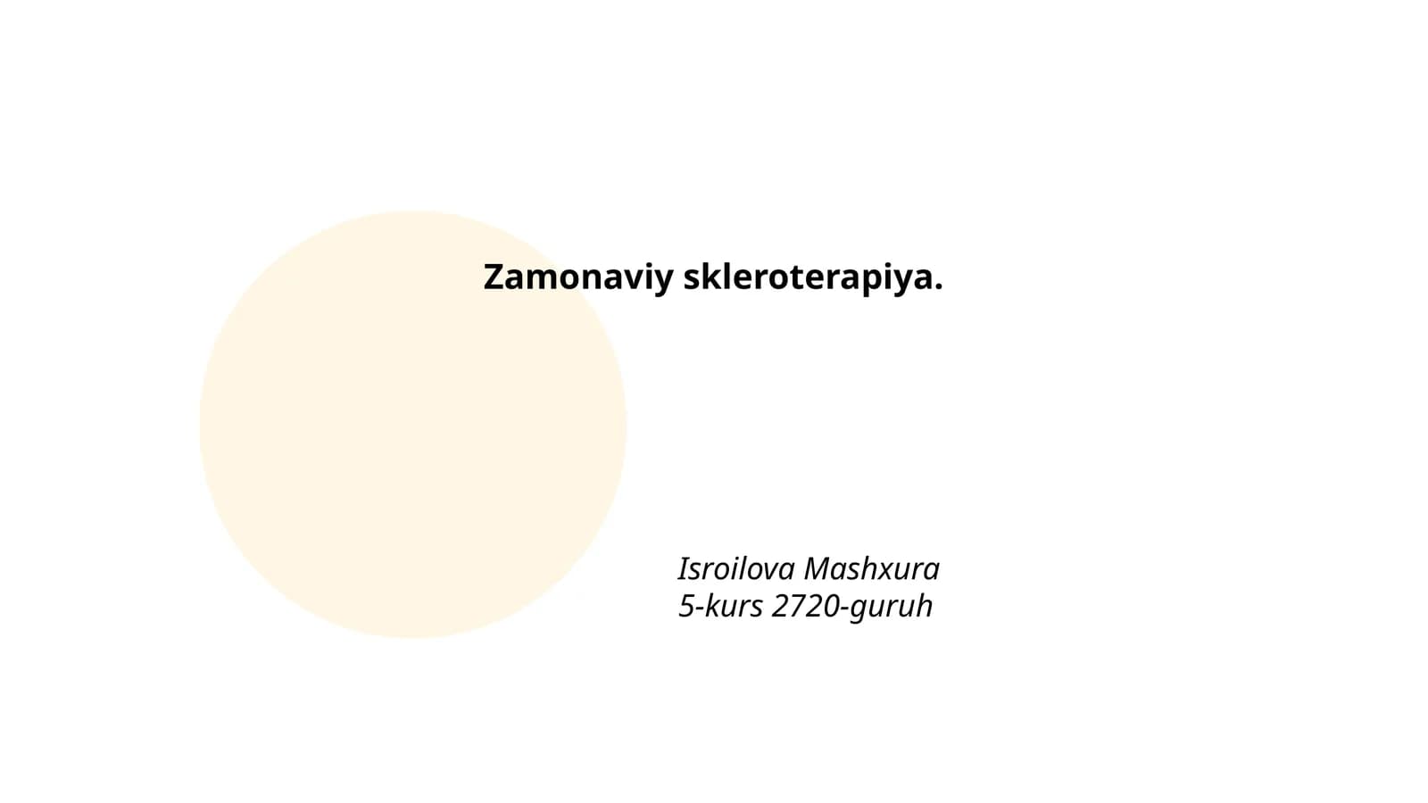 Zamonaviy skleroterapiya