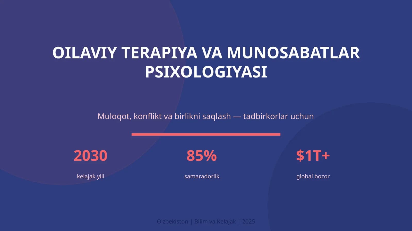 OILAVIY TERAPIYA VA MUNOSABATLAR PSIXOLOGIYASI