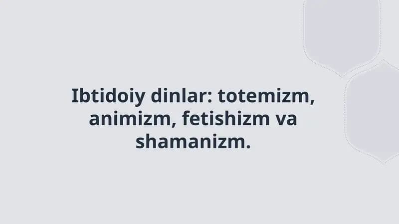 Ibtidoiy dinlar