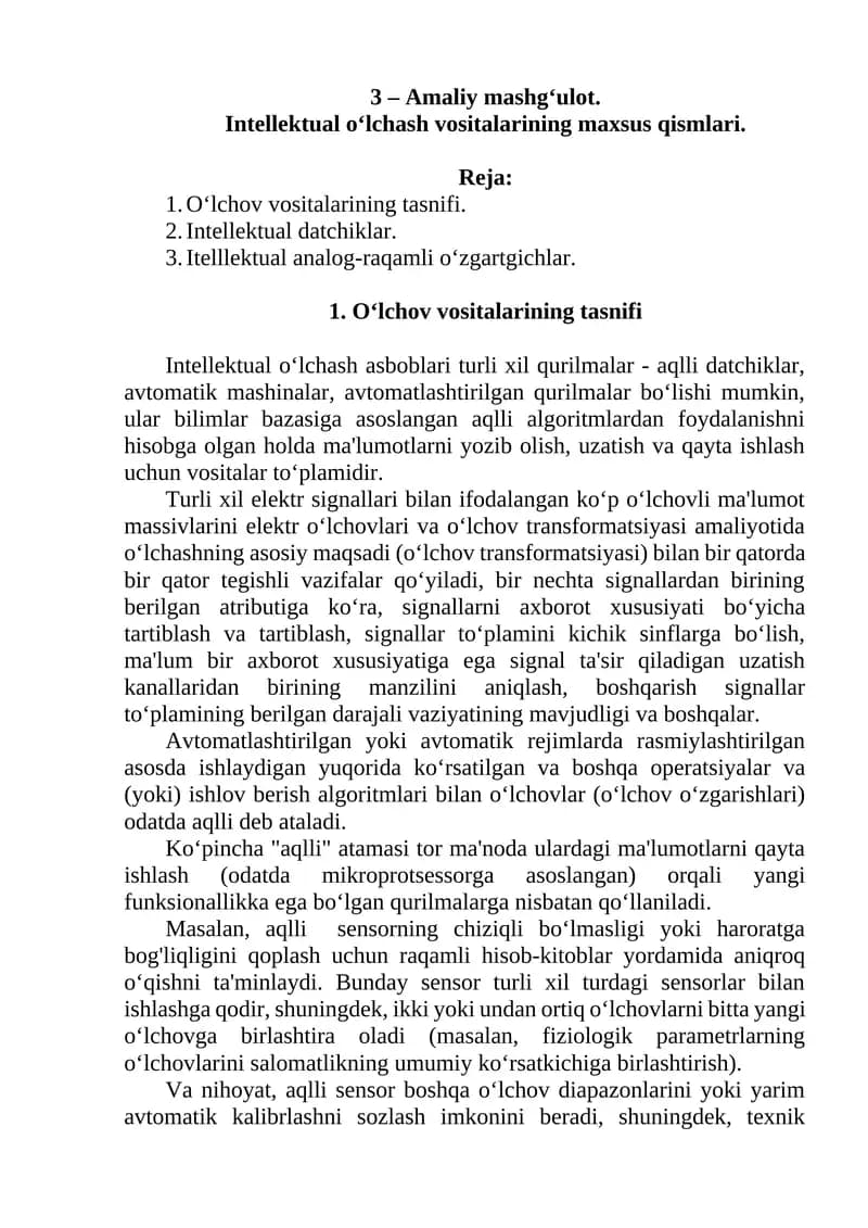 Intellektual o'lchash asboblari
