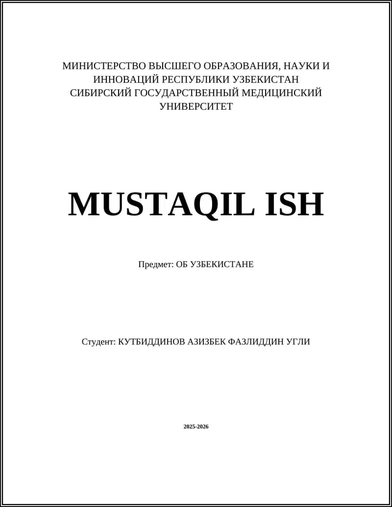 MUSTAQIL ISH