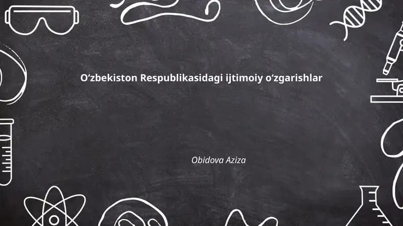 Oʻzbekiston Respublikasidagi ijtimoiy oʻzgarishlar