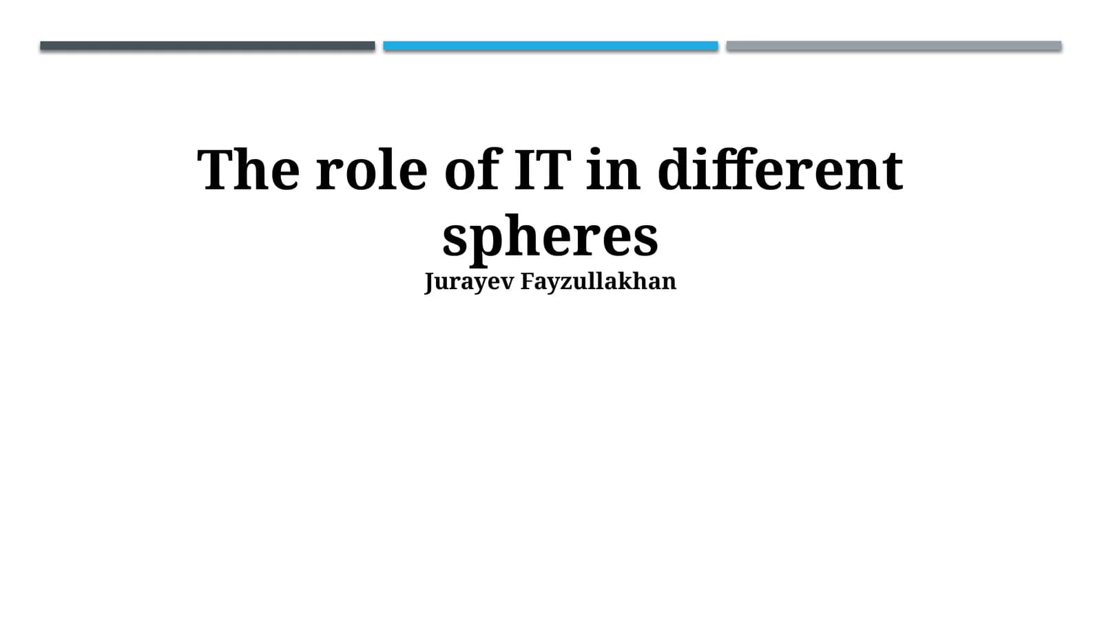 The role of IT in different spheres