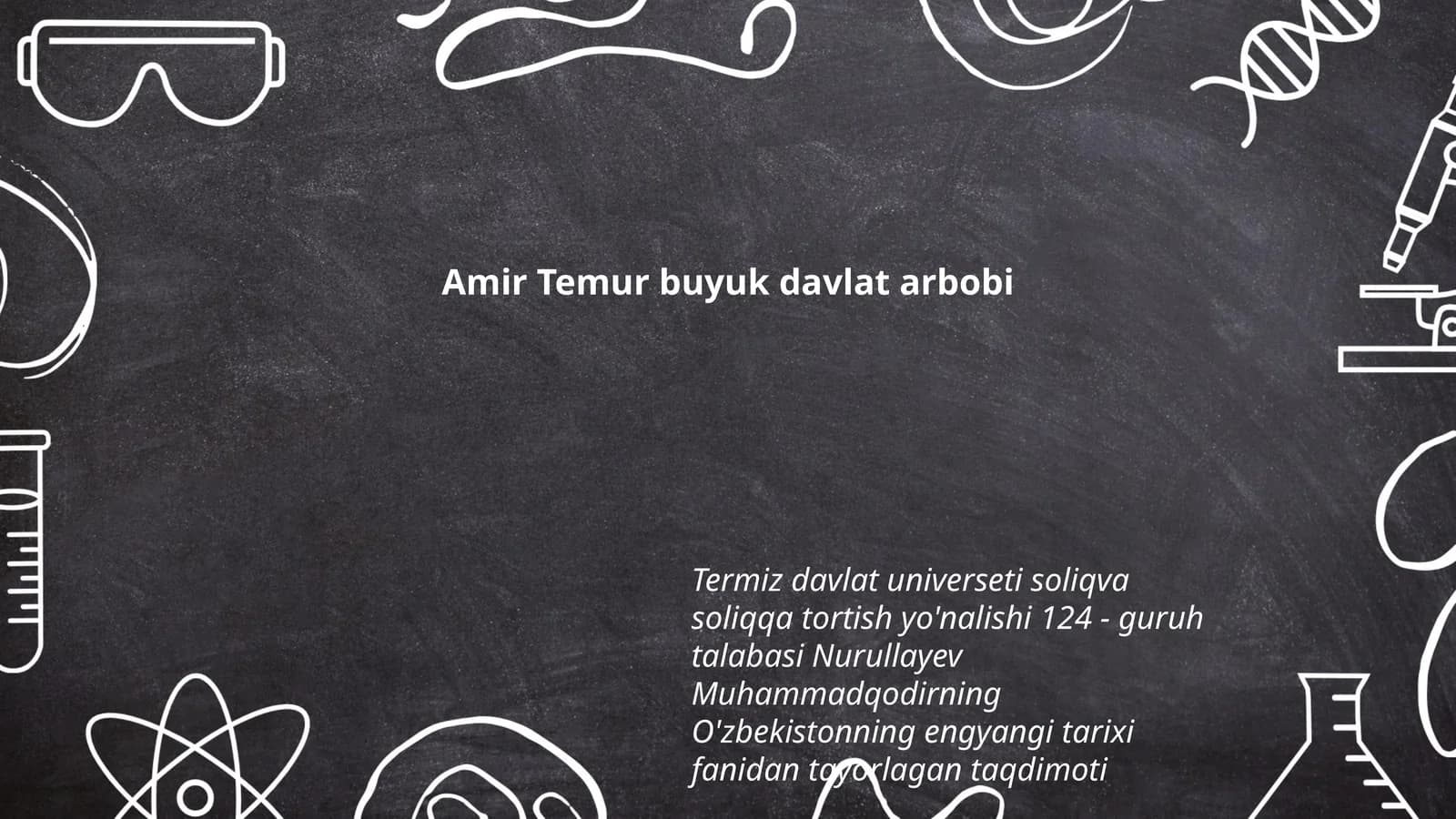 Amir Temur buyuk davlat arbobi
