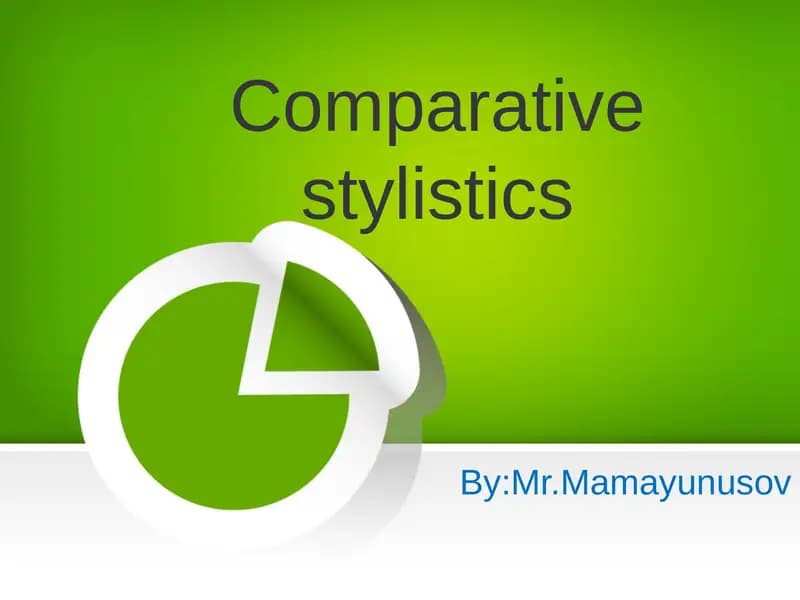 Comparativestylistics