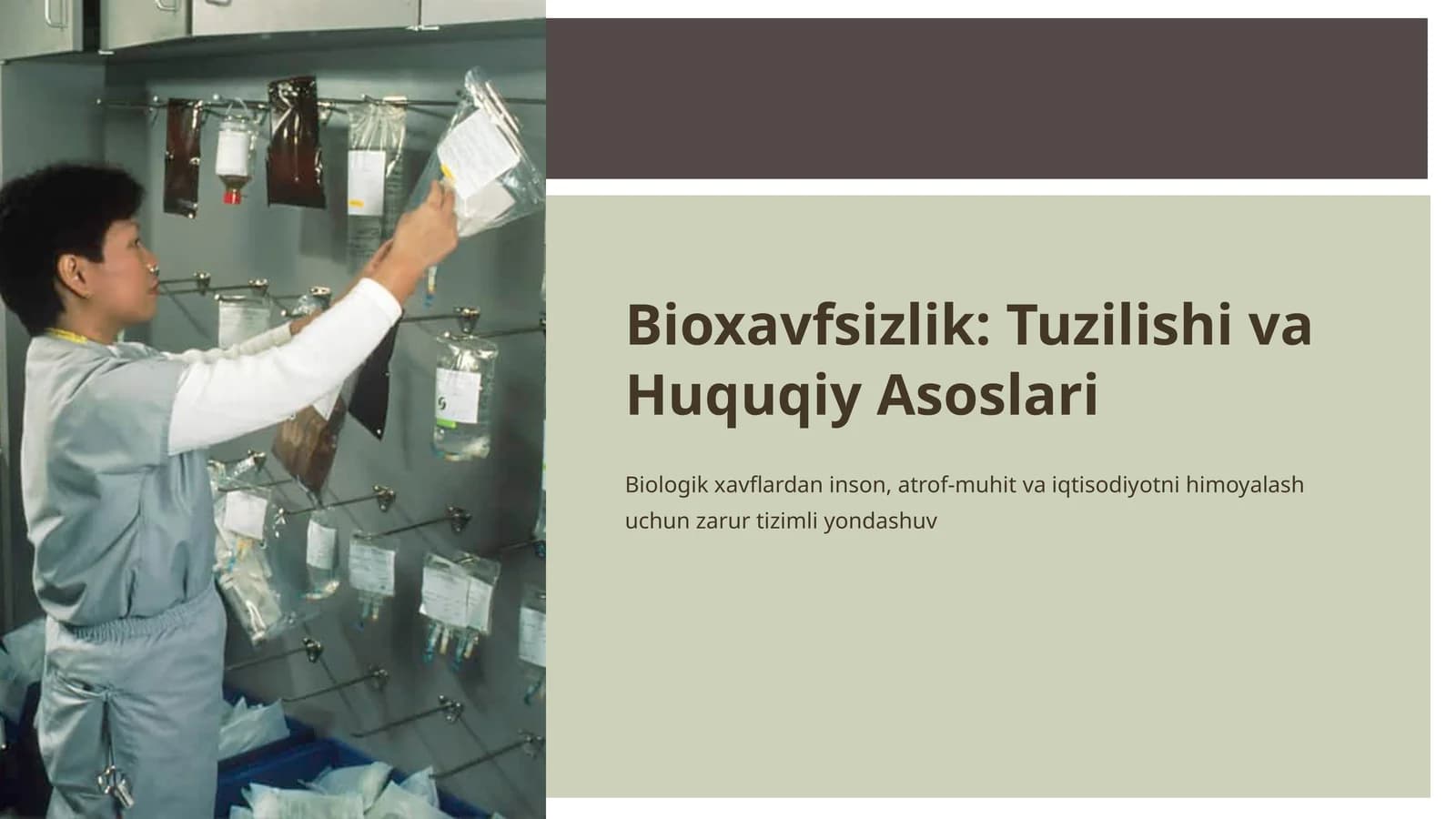 Bioxavfsizlik: Tuzilishi va Huquqiy Asoslari