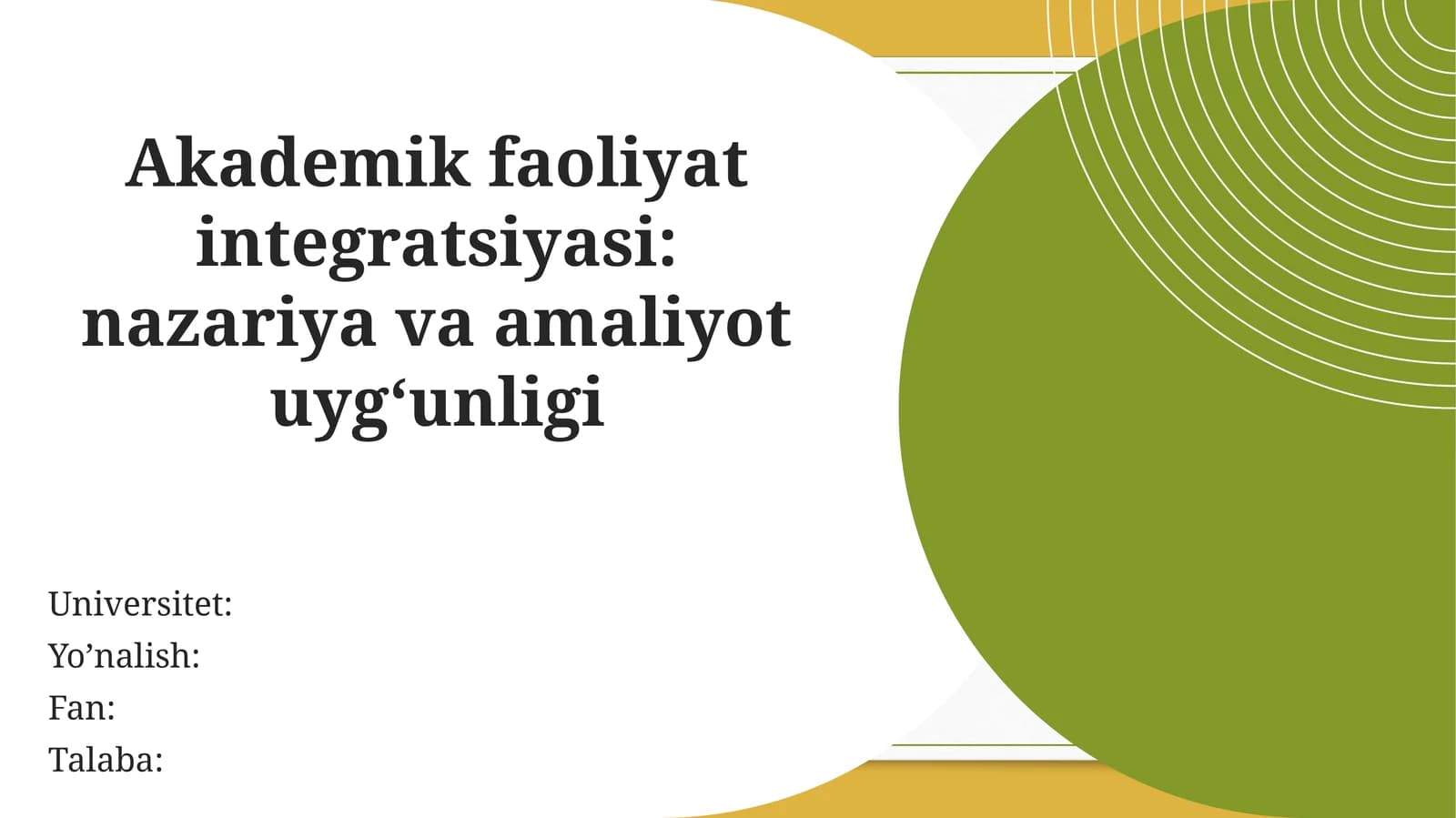 Akademik faoliyat integratsiyasi