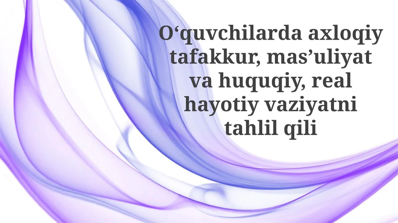 Mas'uliyat va Huquqiy Vaziyat Tahlili