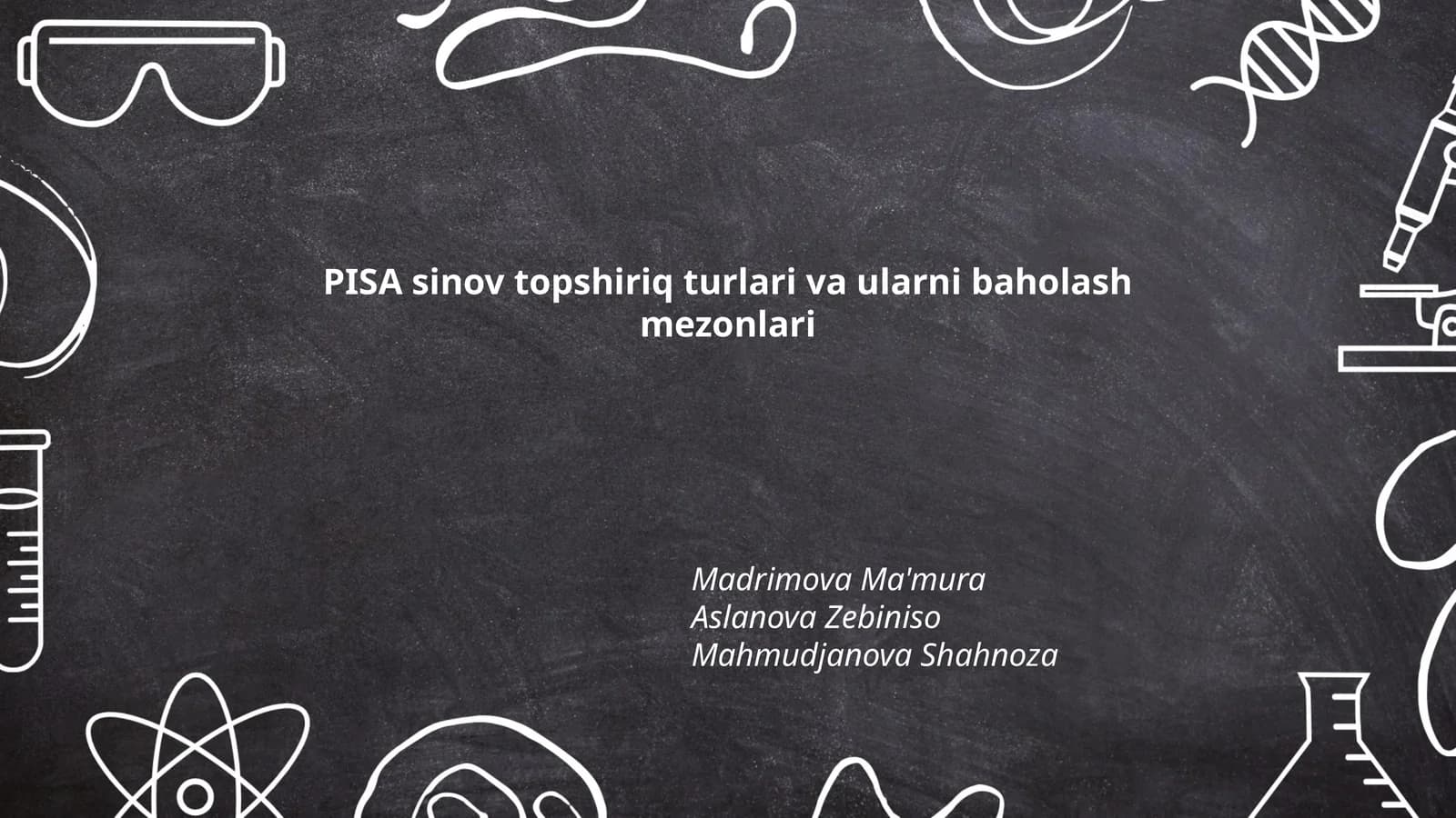 PISA sinov topshiriq turlari va ularni baholash mezonlari