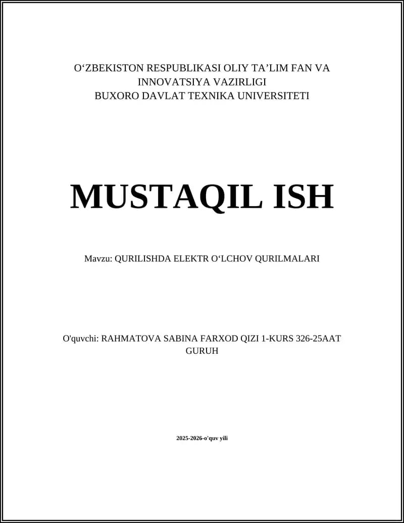 Raqamli multimetrlar