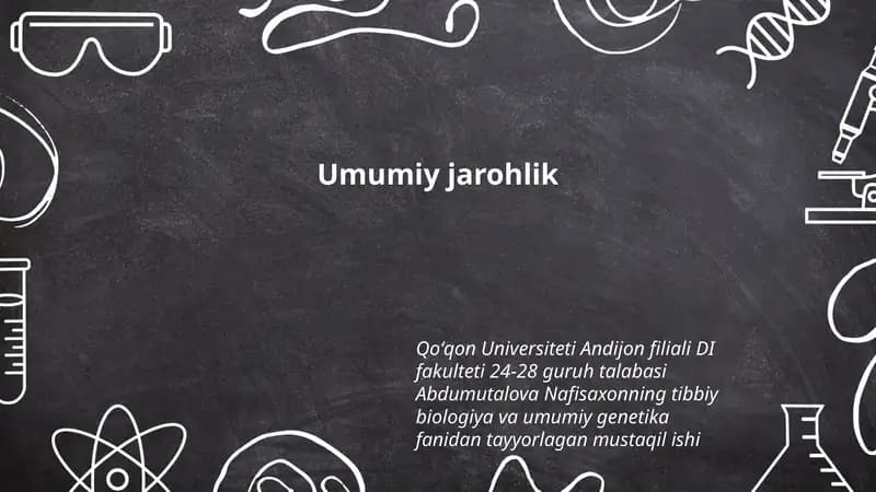 Tibbiy Biologiya va Umumiy Genetika