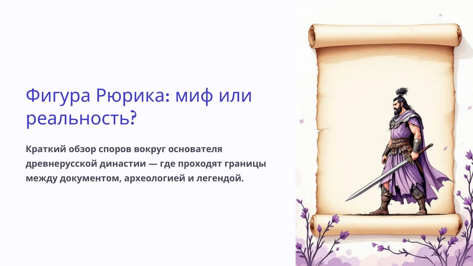 Фигура Рюрика миф или реальность