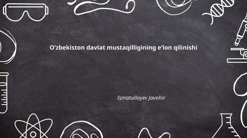 Oʻzbekiston davlat mustaqilligining eʼlon qilinishi