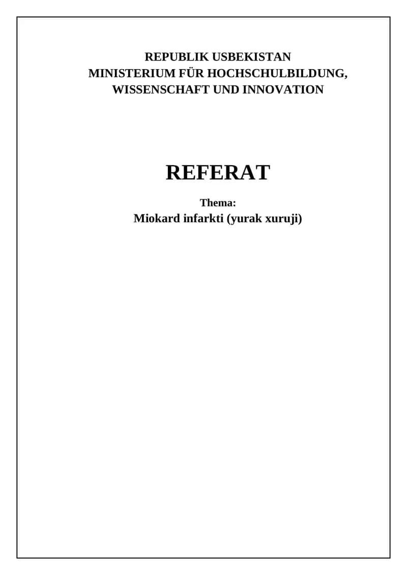 Miokard infarkti (yurak xuruji)