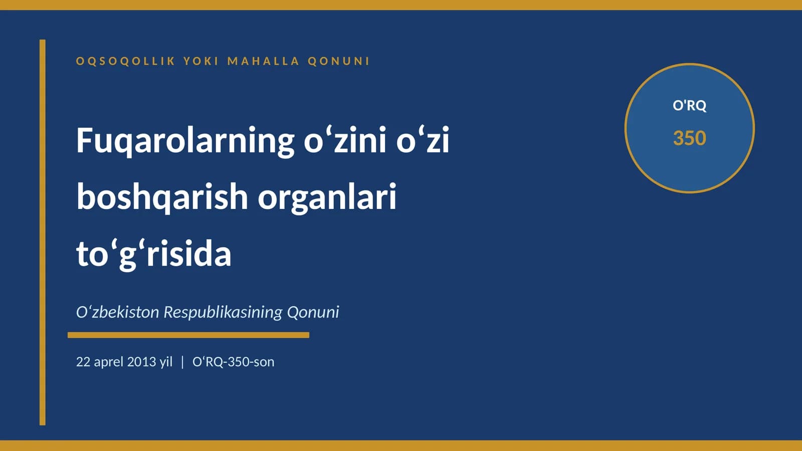 Fuqarolar oʻzini oʻzi boshqarish organlari