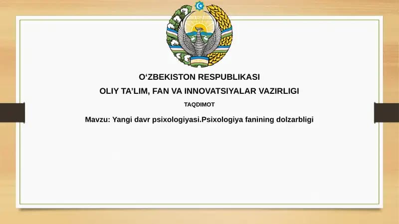 Yangidavrpsixologiyasi