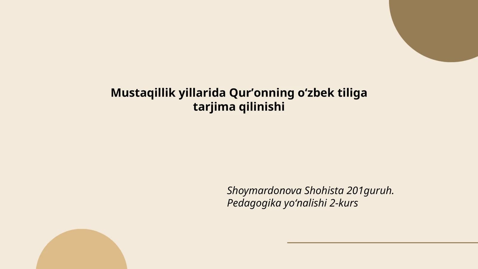 Mustaqillik yillarida Qurʼonning oʻzbek tiliga tarjima qilinishi