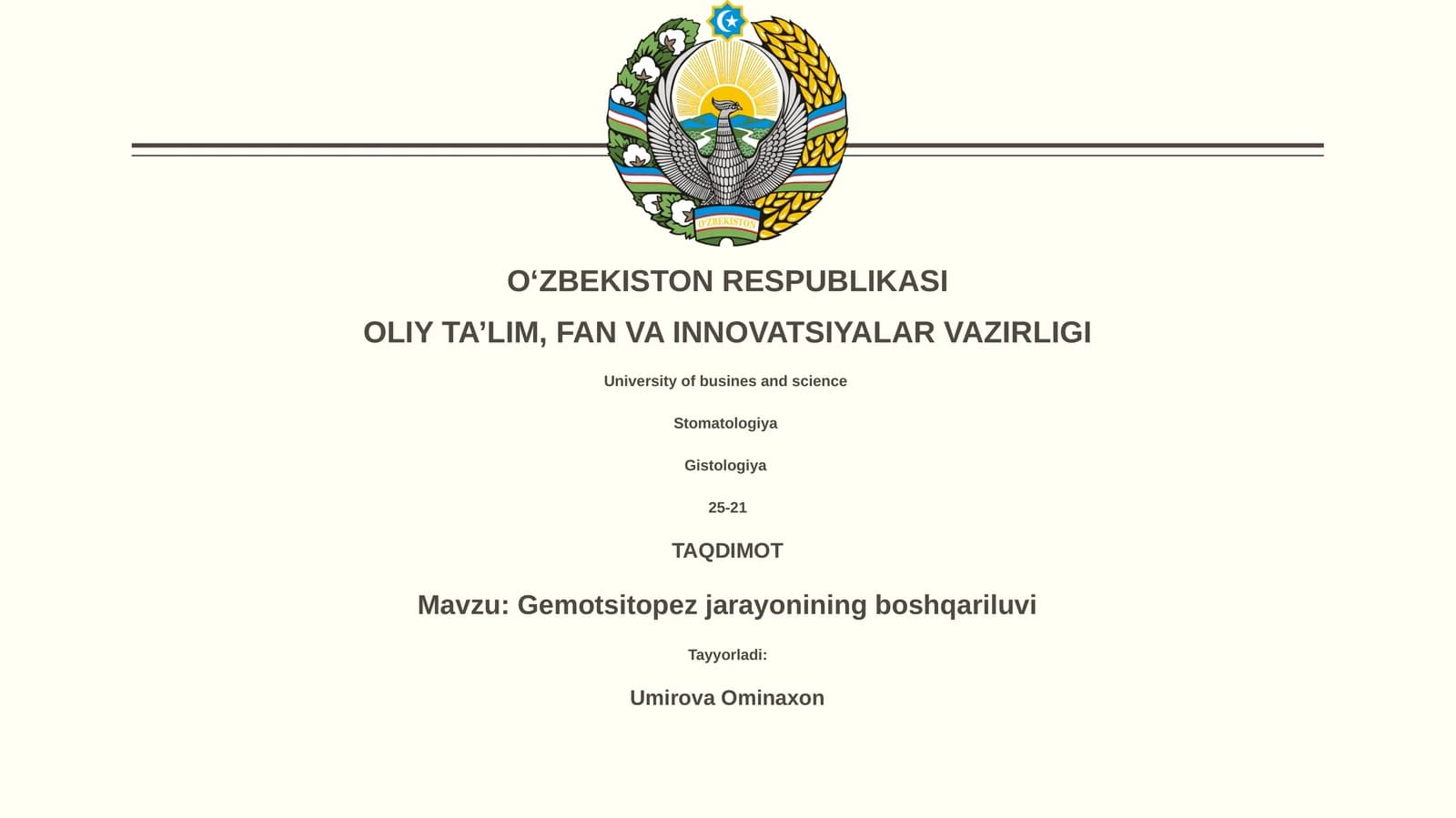 Gemopoezning asosiy jihatlari