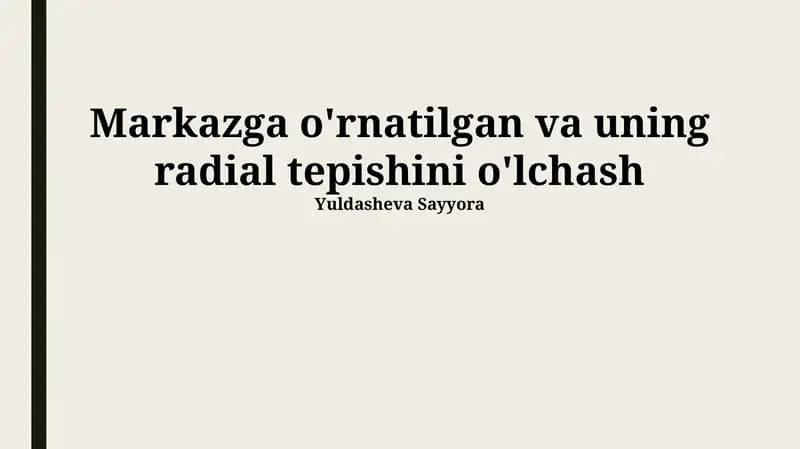 Kelajakdagi tadqiqotlar va rivojlantirish
