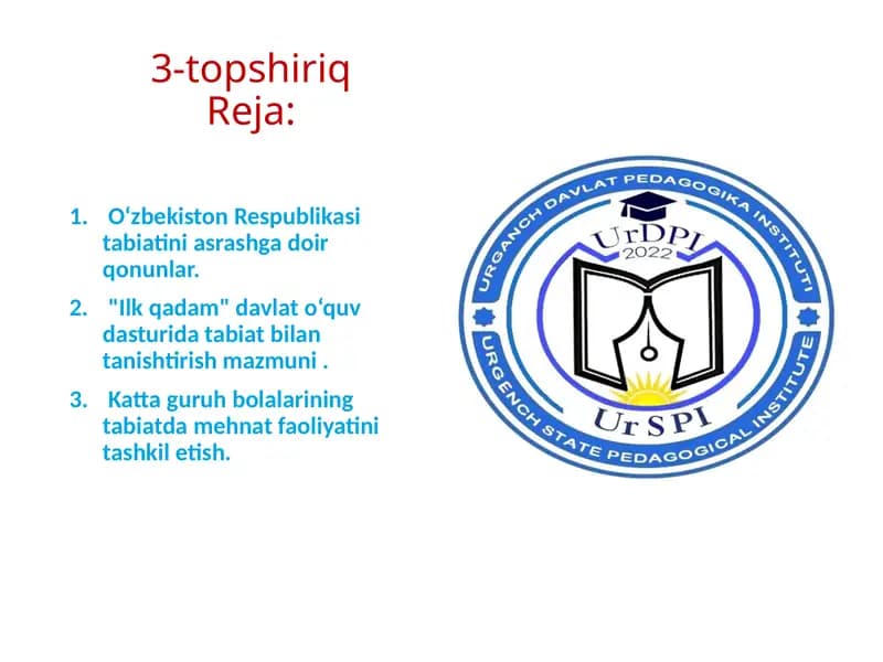 Bolalarni tabiat bilan tanishtirish