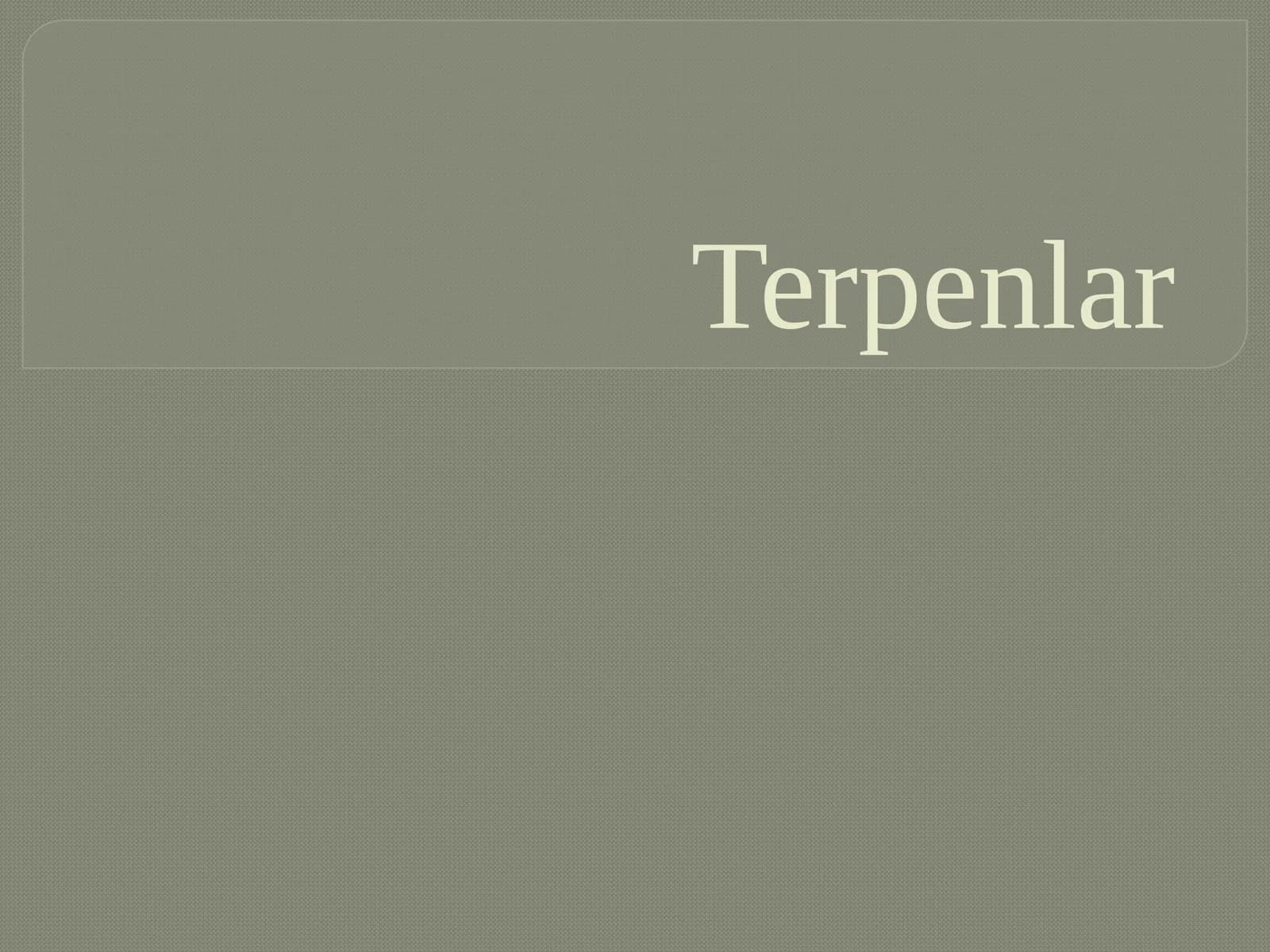 Terpenlar