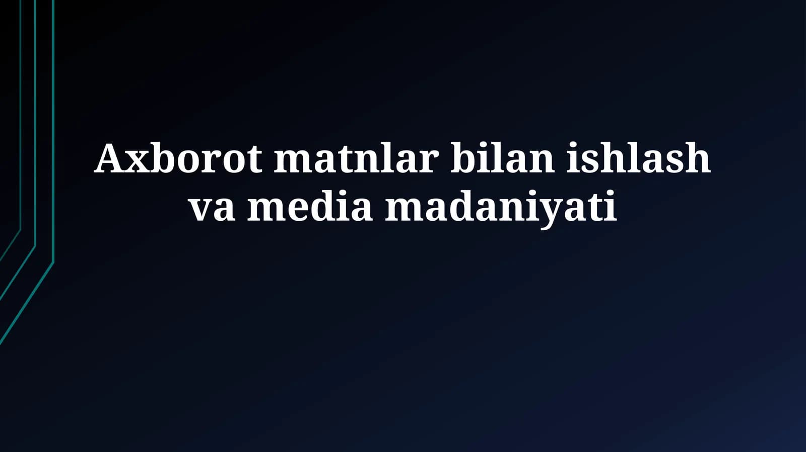 Media Madaniyati: Ta'rifi va Xususiyatlari