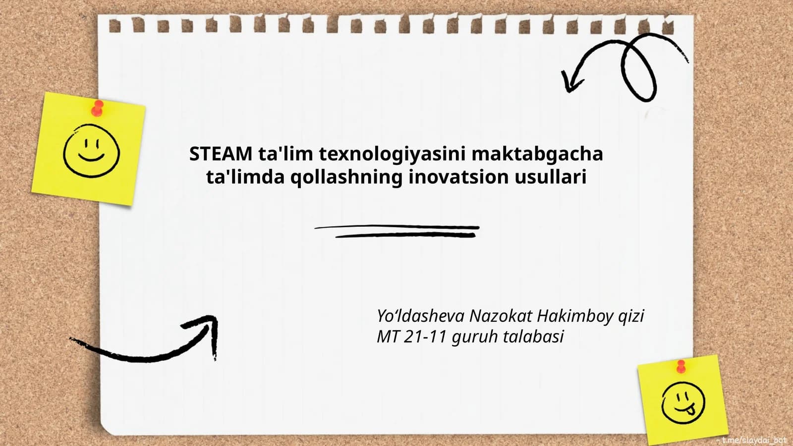 STEAM ta'lim texnologiyasini maktabgacha ta'limda qollashning inovatsion usullari