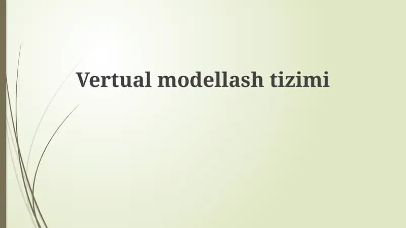 Virtual modellashtirish tizimi