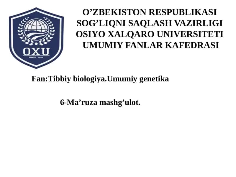 Individual rivojlanishning umumiy qonuniyatlari