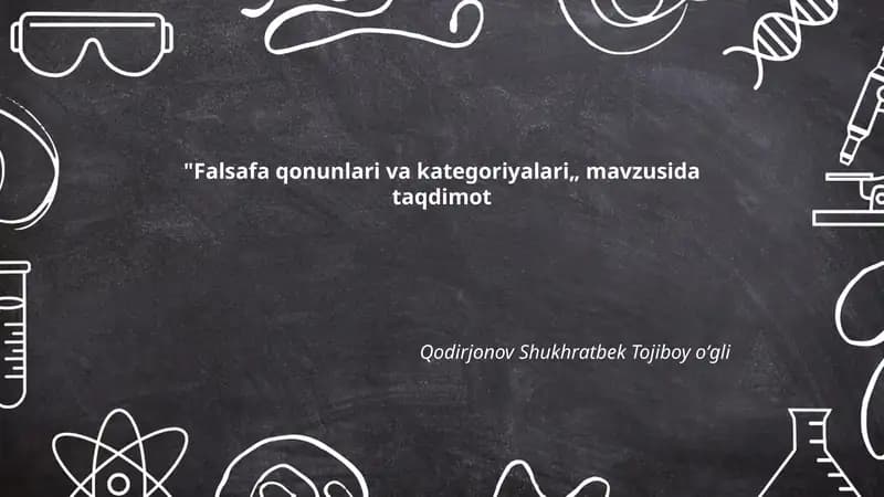 Falsafa qonunlari va kategoriyalari