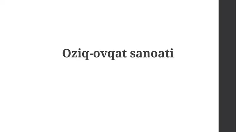 Oziq-ovqatsanoati