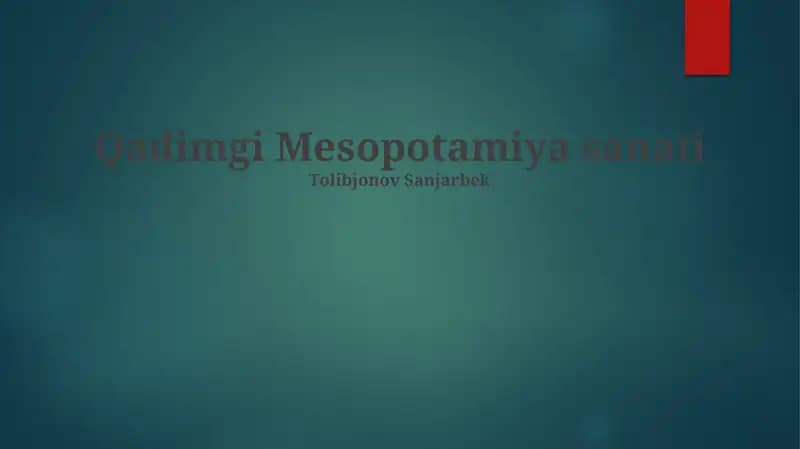 Qadimgi Mesopotamiya sanati
